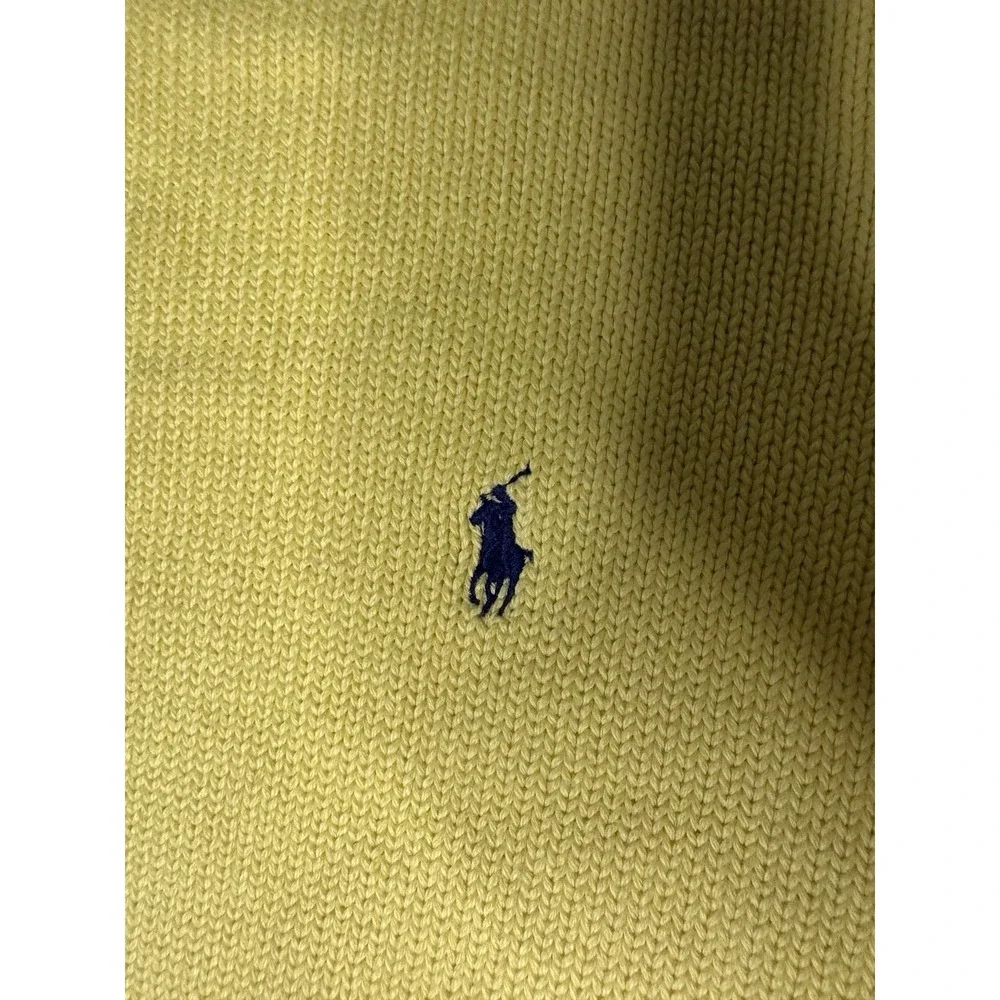 Vintage Polo Ralph Lauren Knit Sweater Men's XXL Yellow Embroidered Pony Large